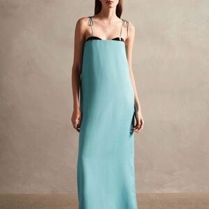Adriana Degreas Vintage Orchid Solid Straps Long Dress